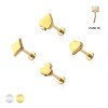 POKER CARD SHAPE THREADLESS (PUSH IN) 316L SURGICAL STEEL LABRET SET